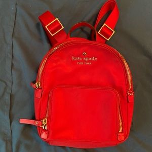 kate spade red backpack